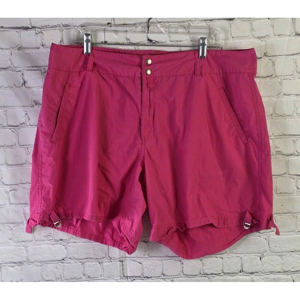 Caribbean Joe Womens Shorts Pink Size 8 (W 32") High Rise Stretch Adjustable